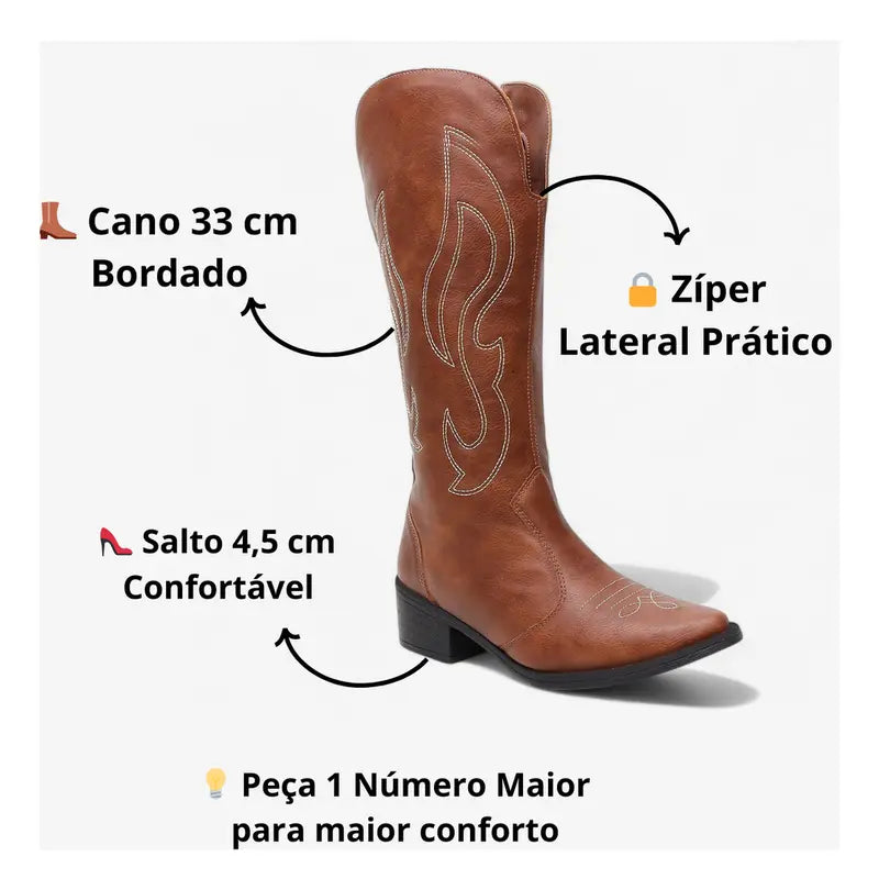 Bota Feminina Texana Western