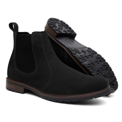 Botina Masculina Chelsea Casual Confortável Leve Resistente Cano Médio Sem Cadarço Ajuste em Elástico