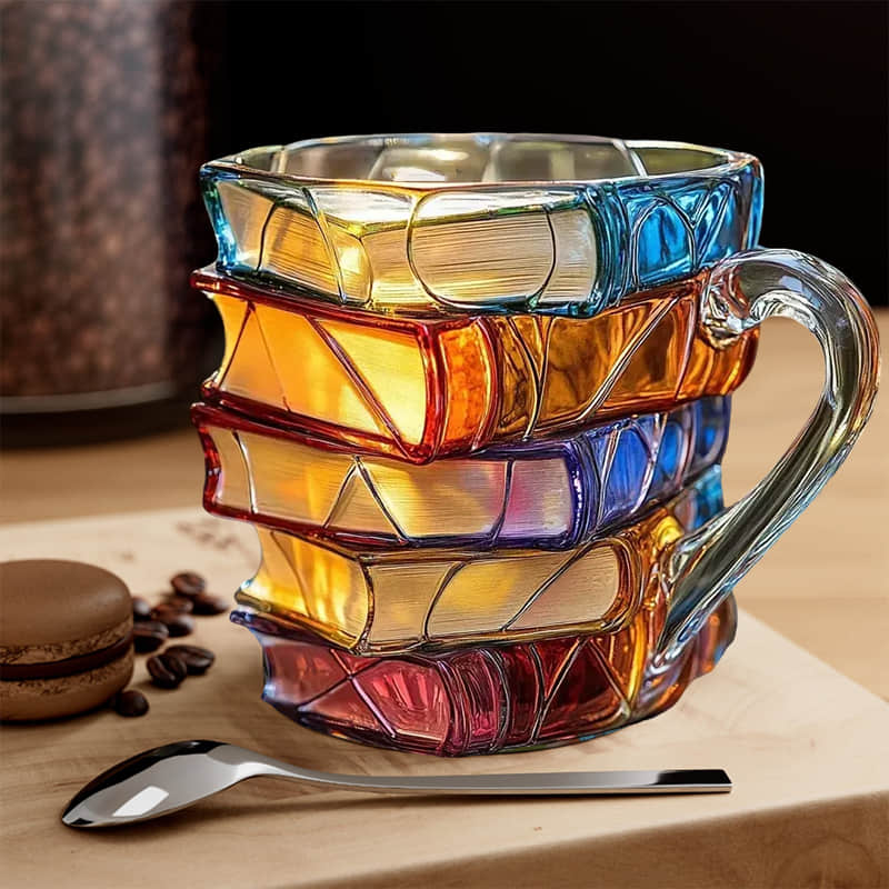 Caneca Lucky 3D Artesanal Original para Amantes de Livros