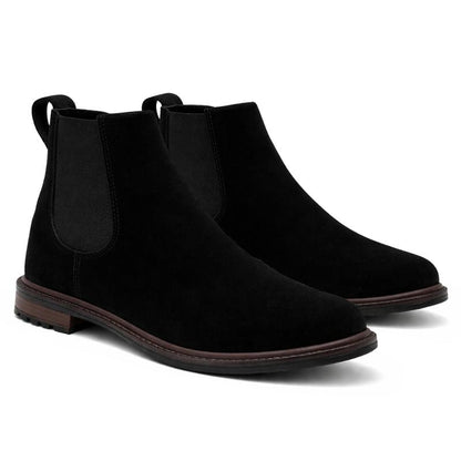 Botina Masculina Chelsea Casual Confortável Leve Resistente Cano Médio Sem Cadarço Ajuste em Elástico