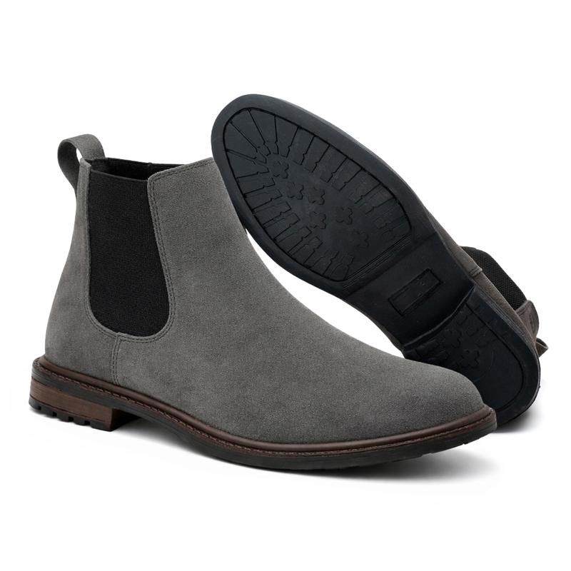 Botina Masculina Chelsea Casual Confortável Leve Resistente Cano Médio Sem Cadarço Ajuste em Elástico
