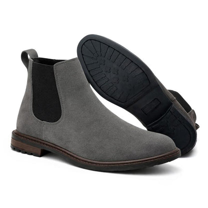 Botina Masculina Chelsea Casual Confortável Leve Resistente Cano Médio Sem Cadarço Ajuste em Elástico