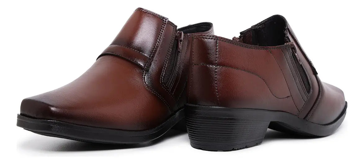 Sapato Bota Social Masculino Com Zíper Confortável Elegante