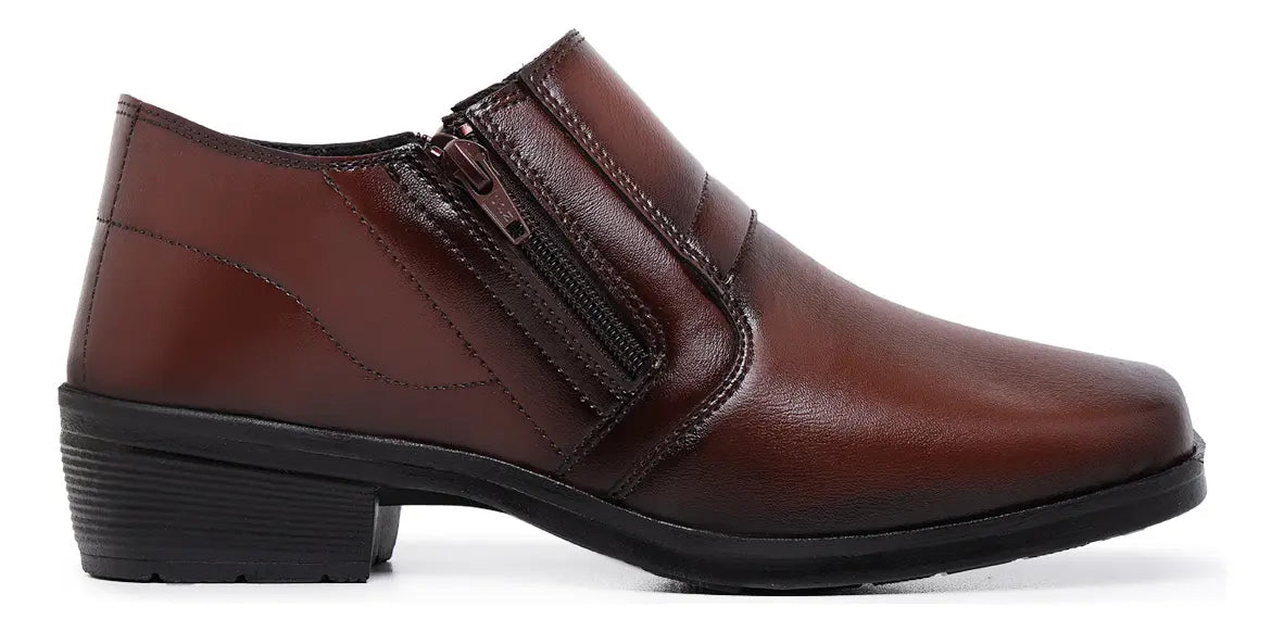 Sapato Bota Social Masculino Com Zíper Confortável Elegante