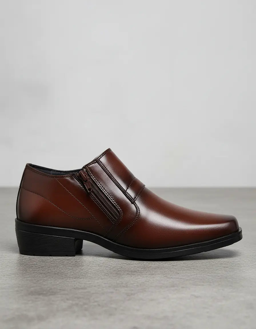 Sapato Bota Social Masculino Com Zíper Confortável Elegante
