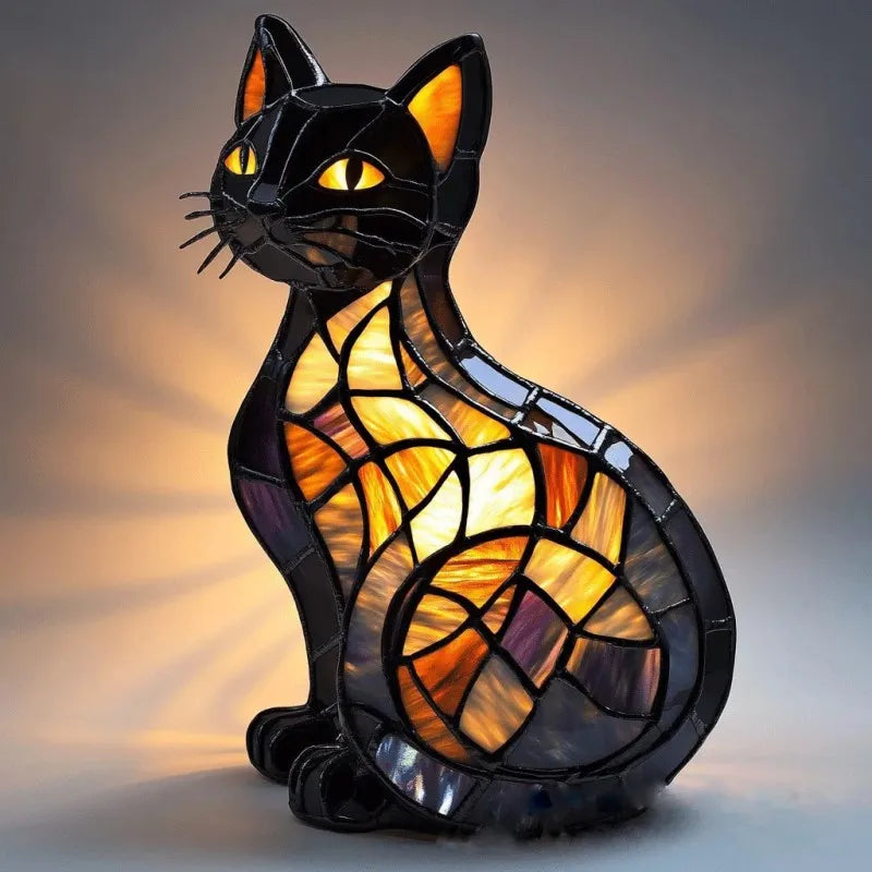 Luminária Gato Radiante à Meia-Noite