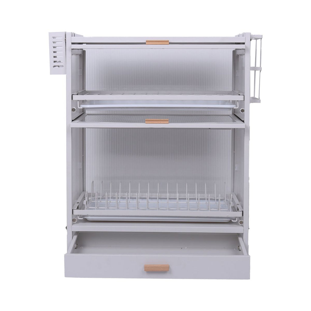 Rack Escorredor Organizador Duplo Com Gaveta