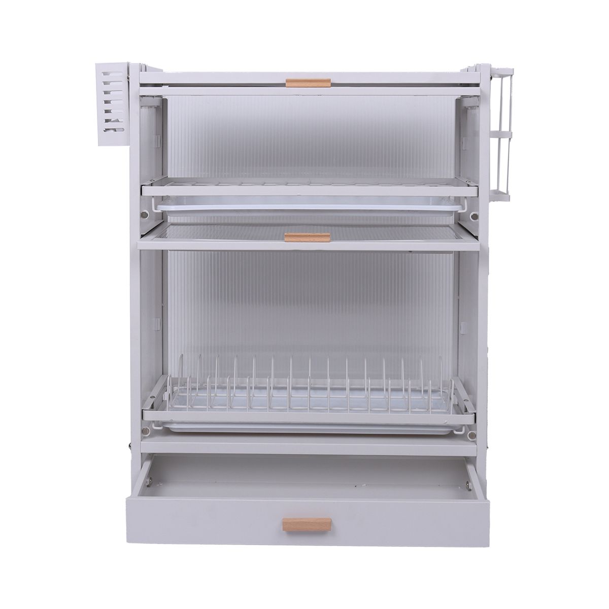 Rack Escorredor Organizador Duplo Com Gaveta