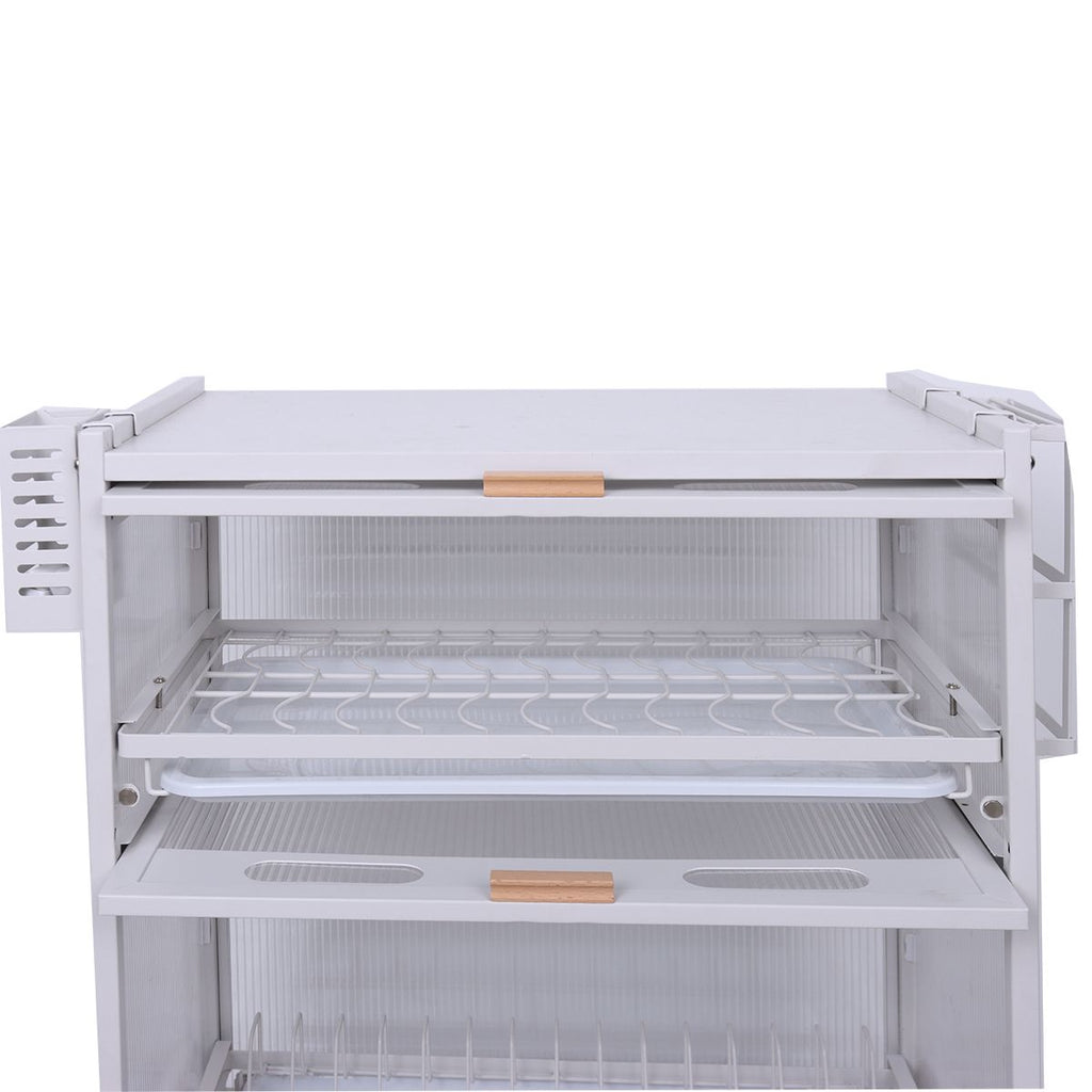 Rack Escorredor Organizador Duplo Com Gaveta