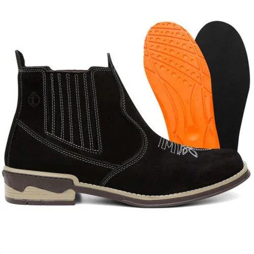 Bota Masculina Chelsea Botina Leve E Macia Palmilhas De Gel