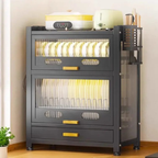 Rack Escorredor Organizador Duplo Com Gaveta