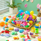 Kit de ovos plásticos recheados com brinquedos surpresa